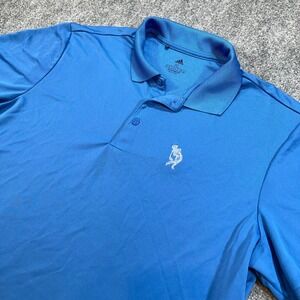 Adidas Golf Primegreen Polo Shirt Mens XL Blue Logo Embroided Athletic ClimaLite